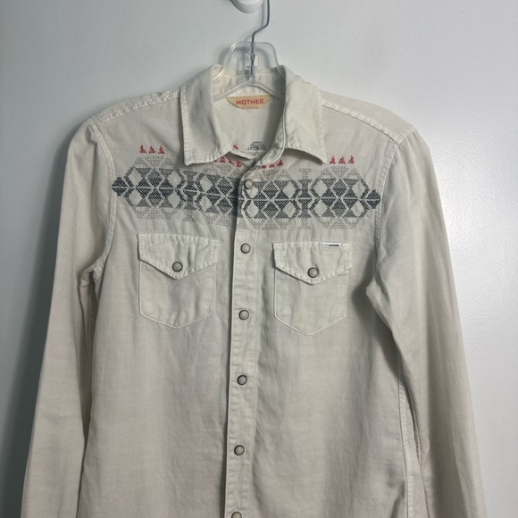 Mother Denim All My Ex's Western Top All the Right Angles Size XS - Picture 3 of 11